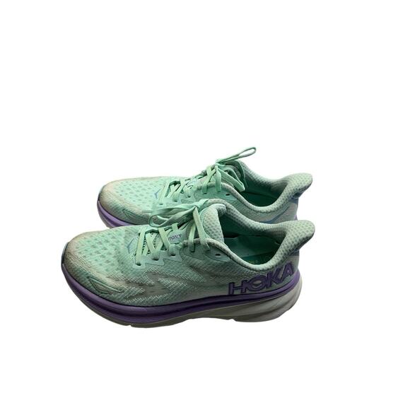 Hoka One One Clifton 9 Running Shoes – Seafoam Aqua Breeze – Women’s 8B - Picture 1 of 8